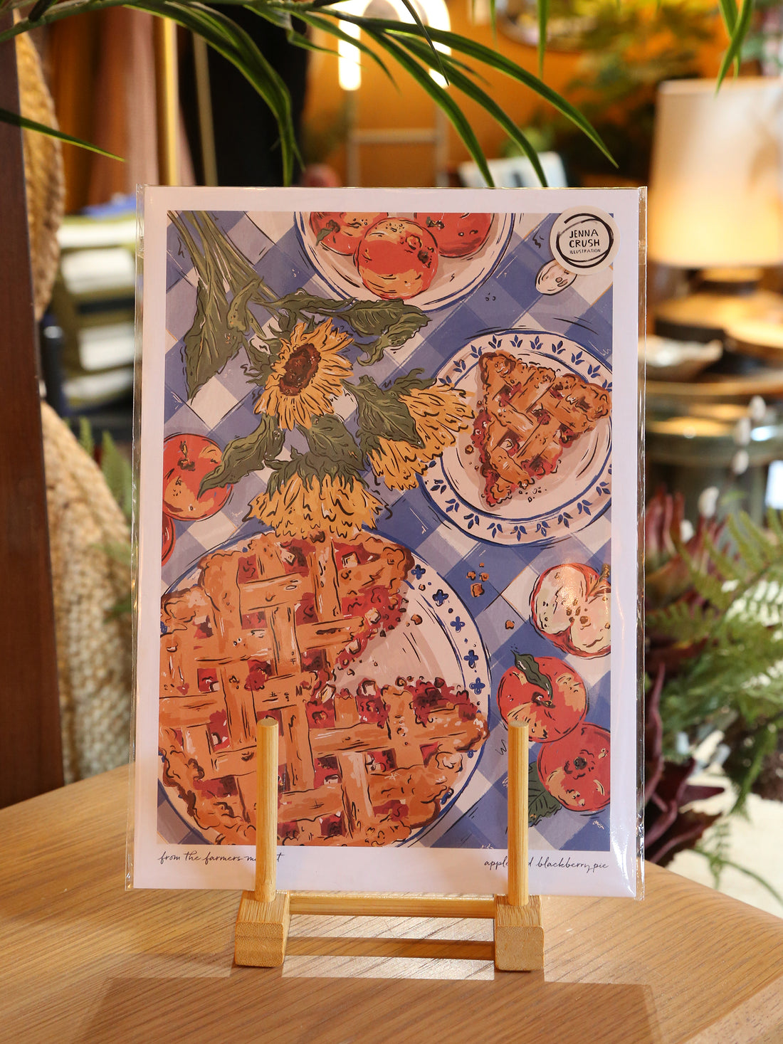 Apple and blackberry pie Art Print - The Farmers market Collection