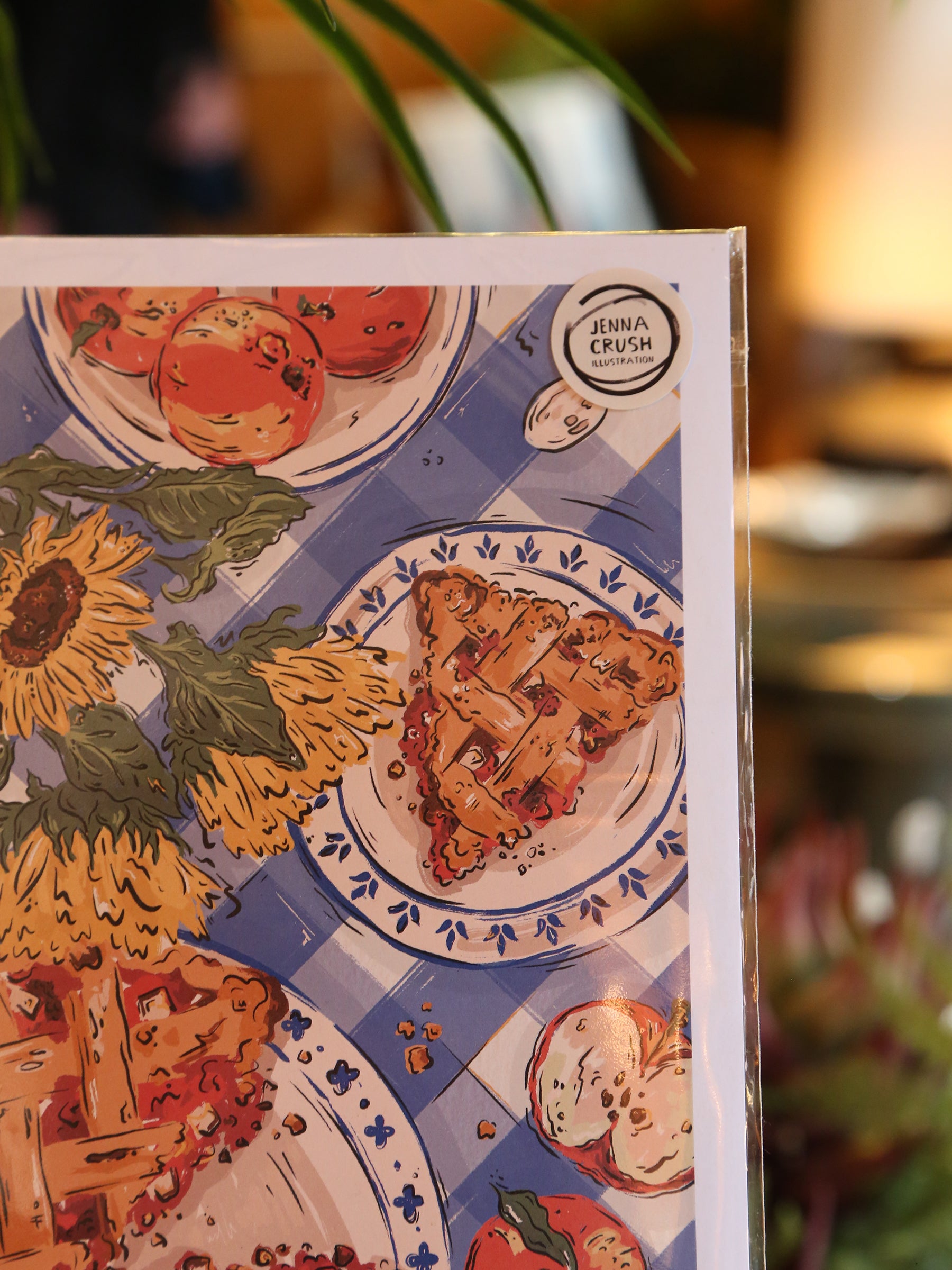 Apple and blackberry pie Art Print - The Farmers market Collection