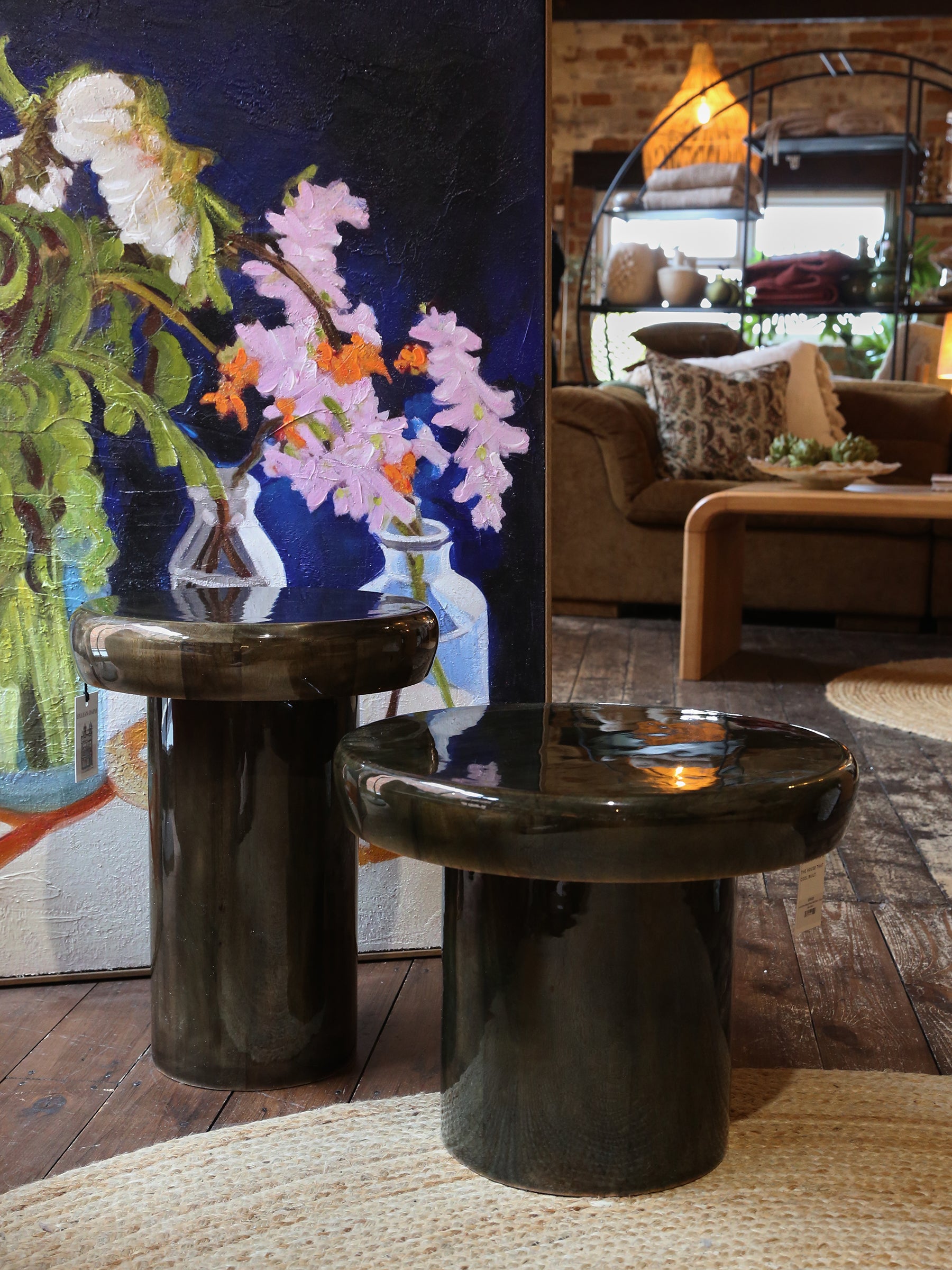 Marcie Green Mango Wood Side Table - 2 Sizes Available
