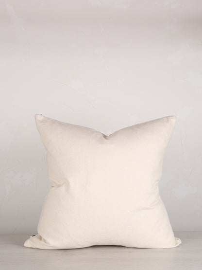 Suzani Floral embroidered cushion - Off White Tobacco - 45x45cm