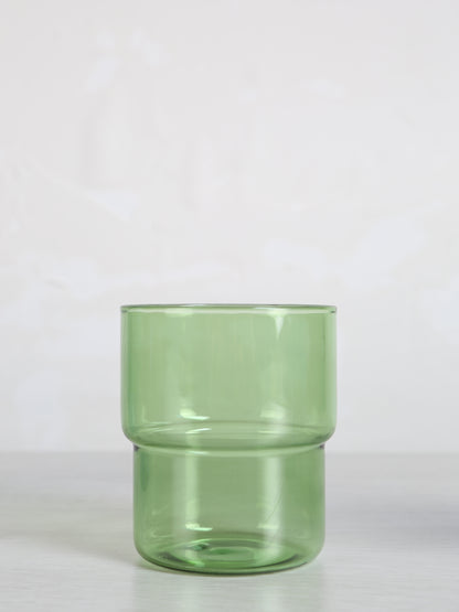 Coloured Drinking Glasses - Set Of 6 - Green, Blue, Aqua