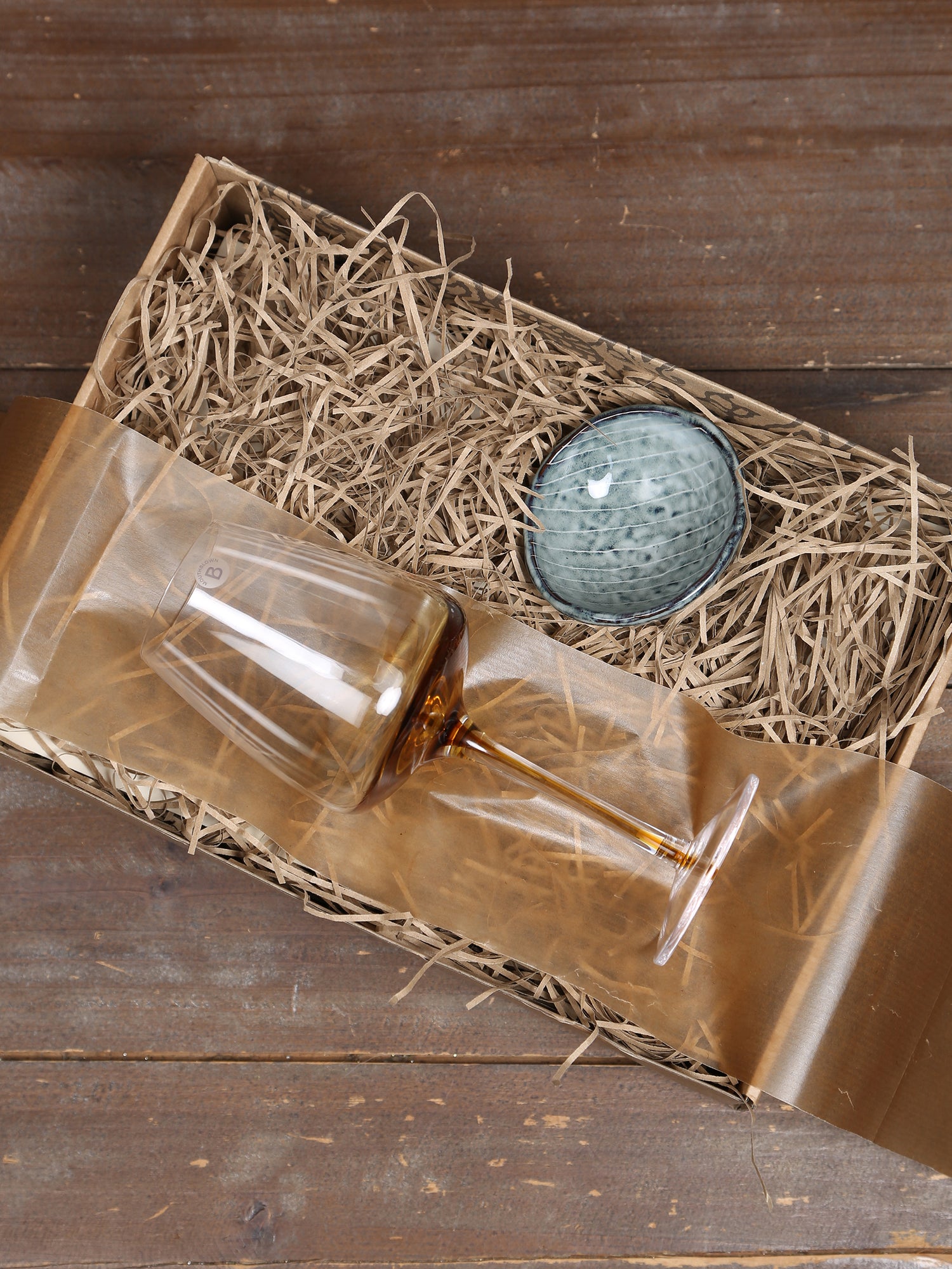 Broste White Wine Glass &amp; Nordic Sea Nibble Bowl Set - 2 Sizes Available