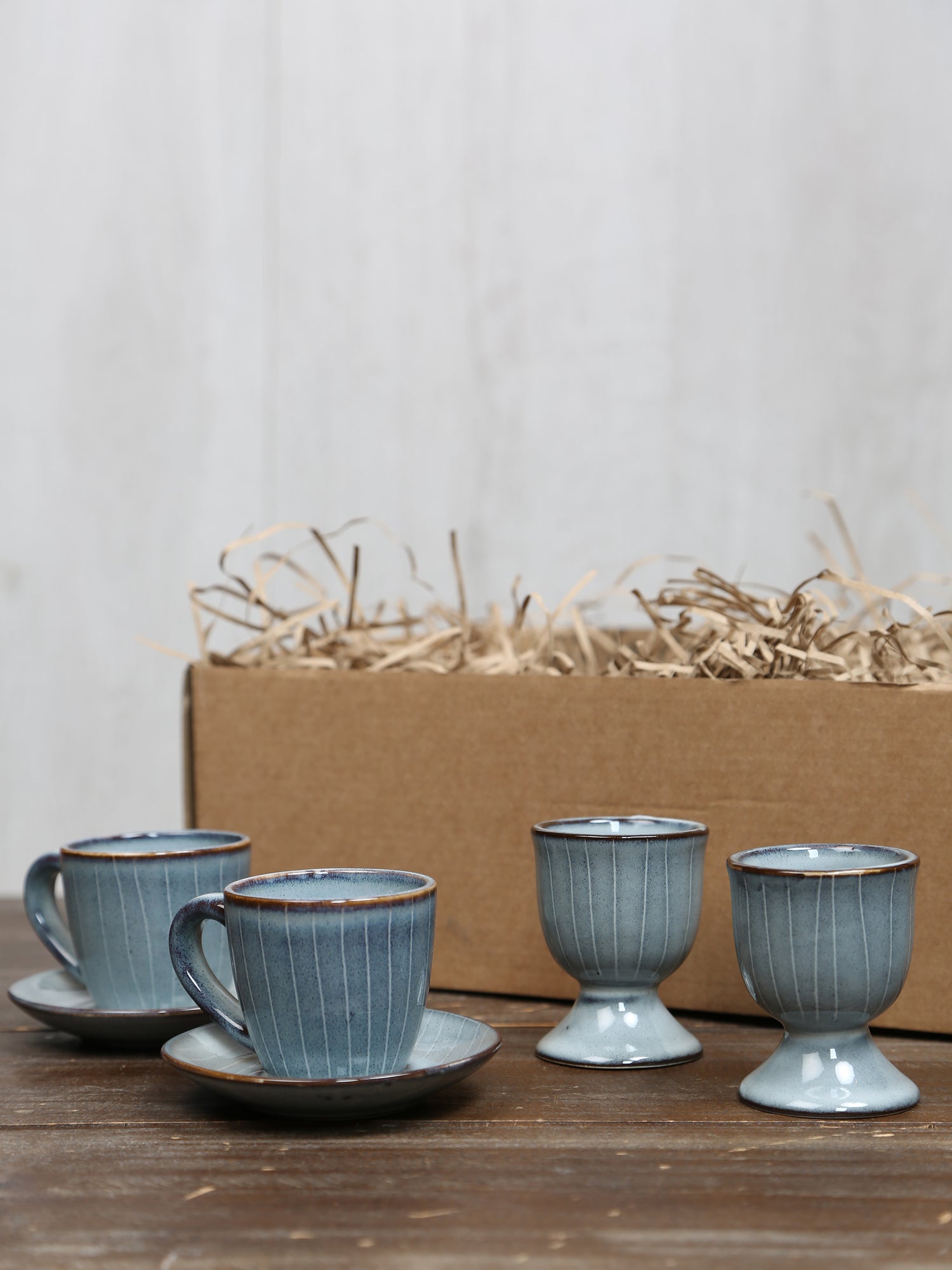 Broste Dippy Egg &amp; Espresso Set  - Nordic Sea - 2 Sizes Available