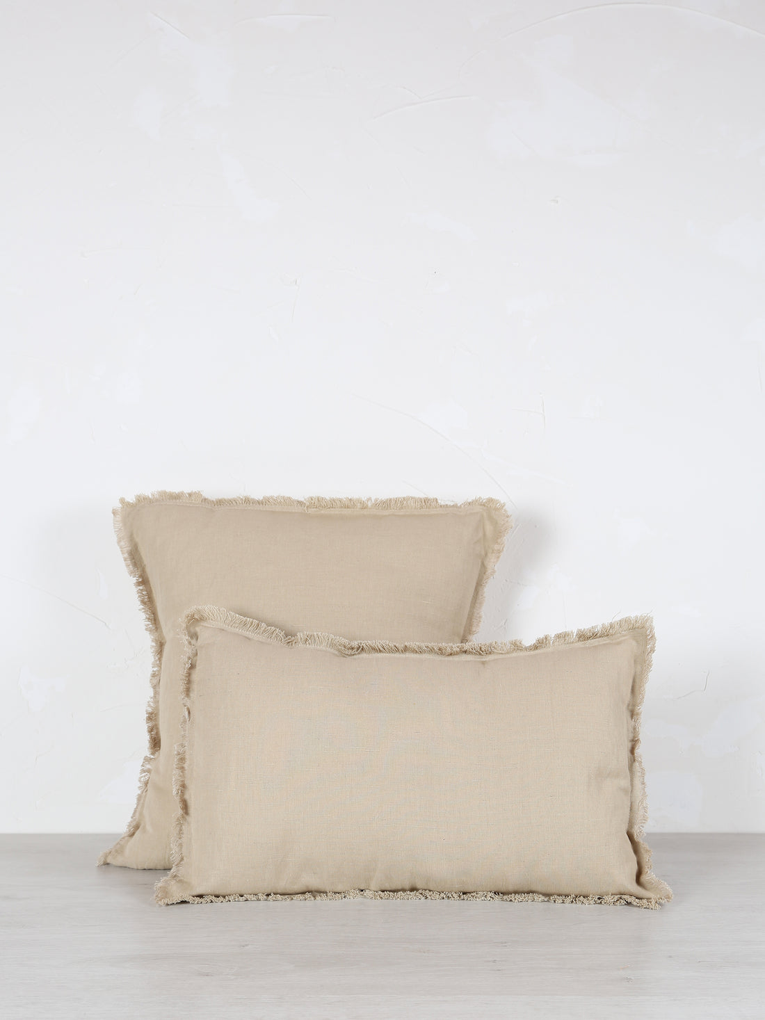 Laly Linen &amp; Cotton Plain Cushion - Galet - 2 Sizes Available