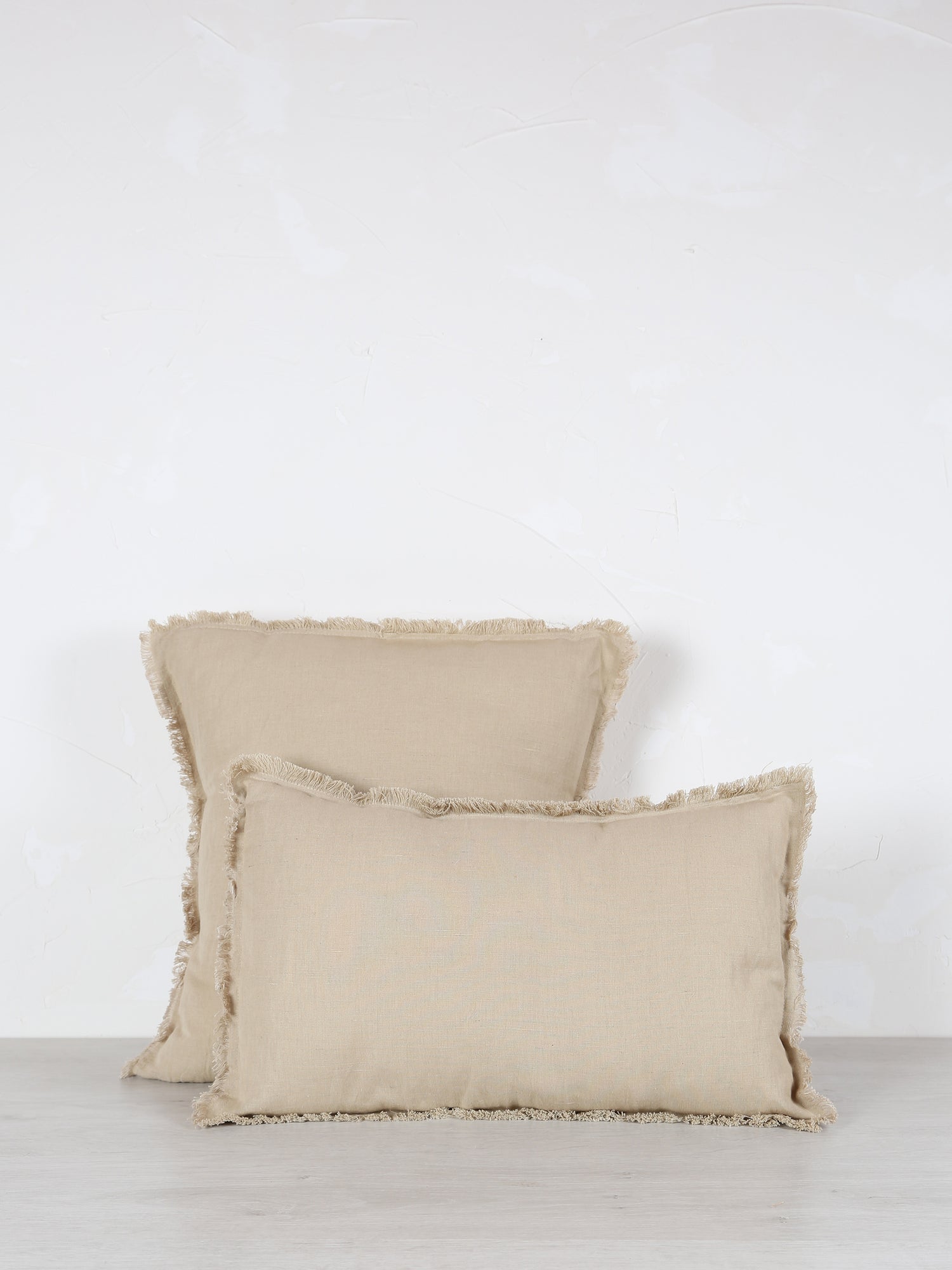 Laly Linen &amp; Cotton Plain Cushion - Galet - 2 Sizes Available