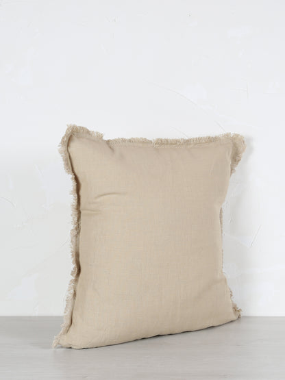 Laly Linen &amp; Cotton Plain Cushion - Galet - 2 Sizes Available