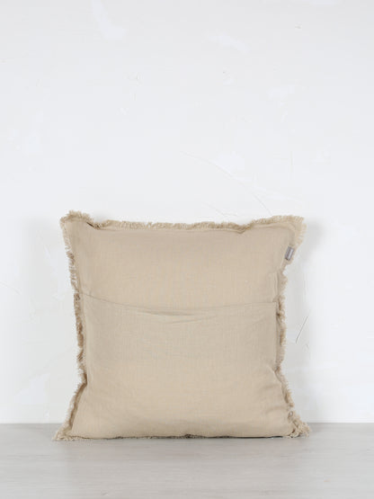 Laly Linen &amp; Cotton Plain Cushion - Galet - 2 Sizes Available
