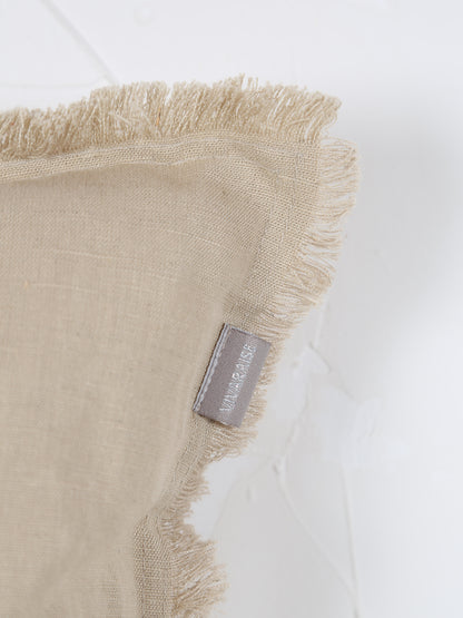 Laly Linen &amp; Cotton Plain Cushion - Galet - 2 Sizes Available