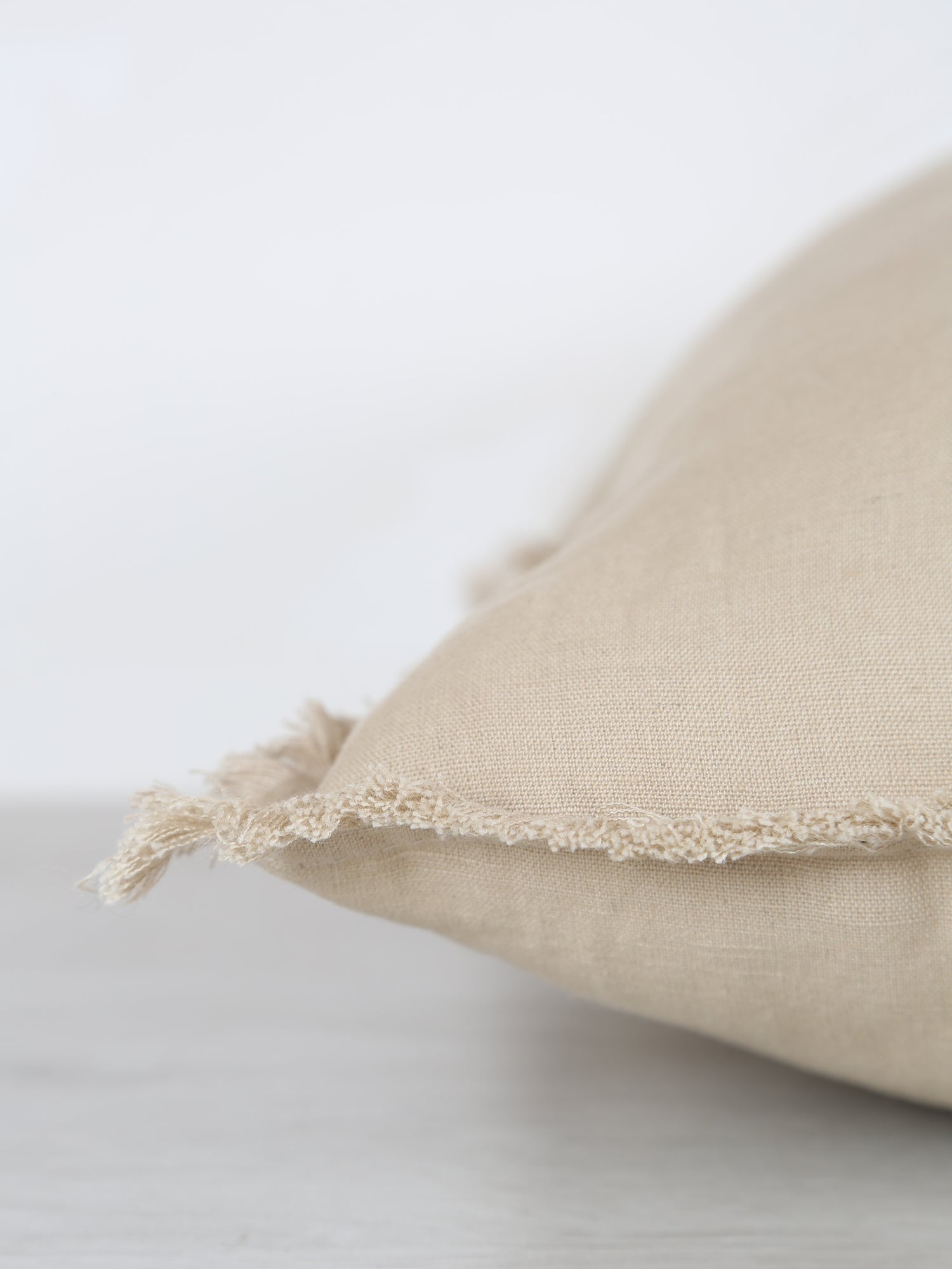 Laly Linen &amp; Cotton Plain Cushion - Galet - 2 Sizes Available