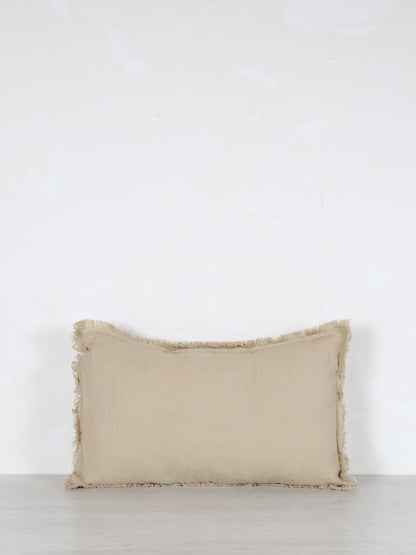 Laly Linen &amp; Cotton Plain Cushion - Galet - 2 Sizes Available