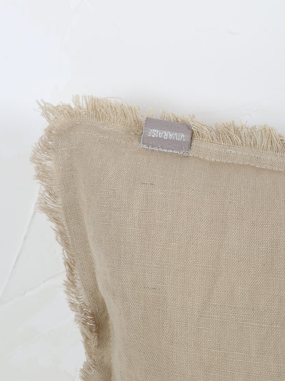 Laly Linen &amp; Cotton Plain Cushion - Galet - 2 Sizes Available