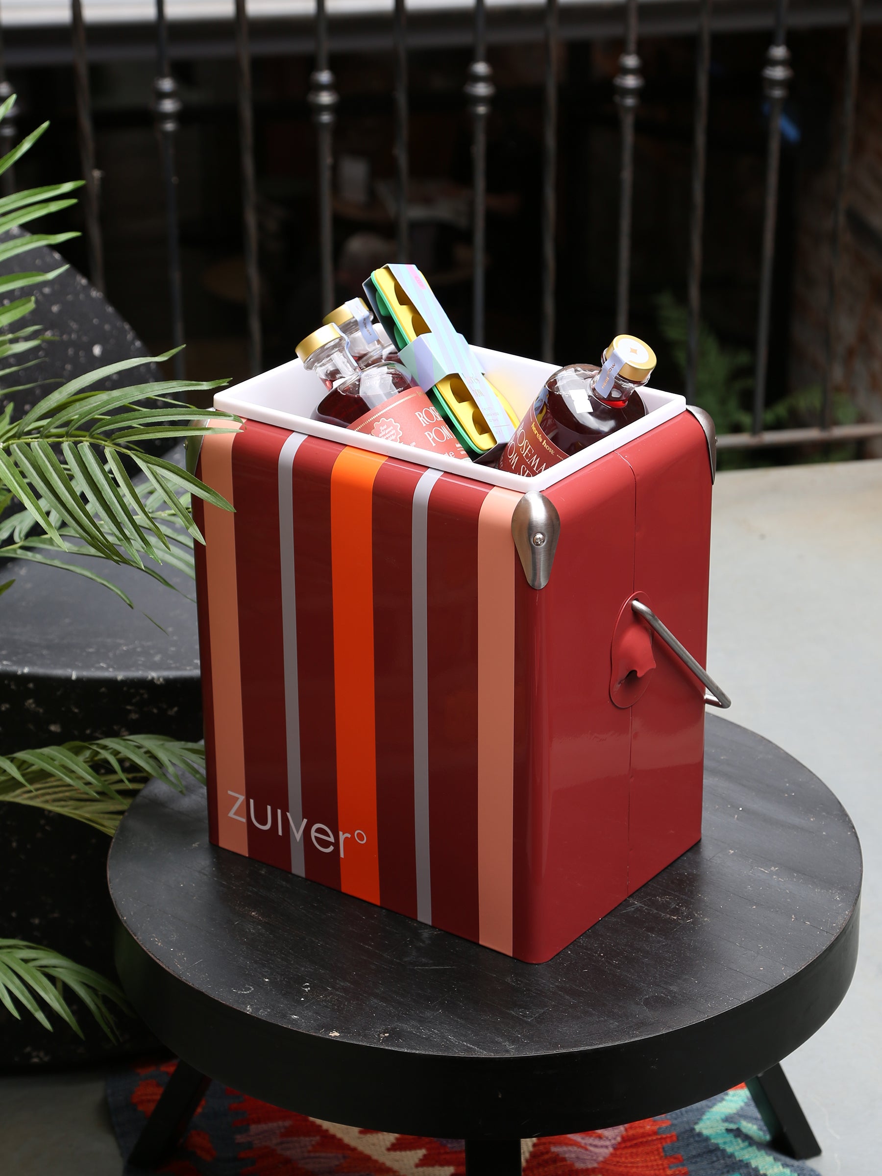 Cooler Be Wine Cool Box - Burgundy Stripe