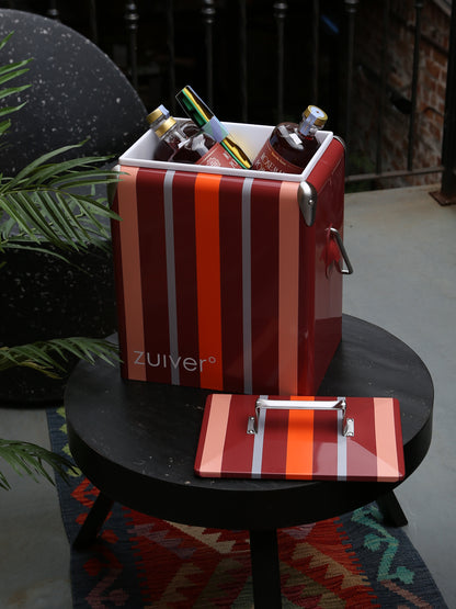 Cooler Be Wine Cool Box - Burgundy Stripe