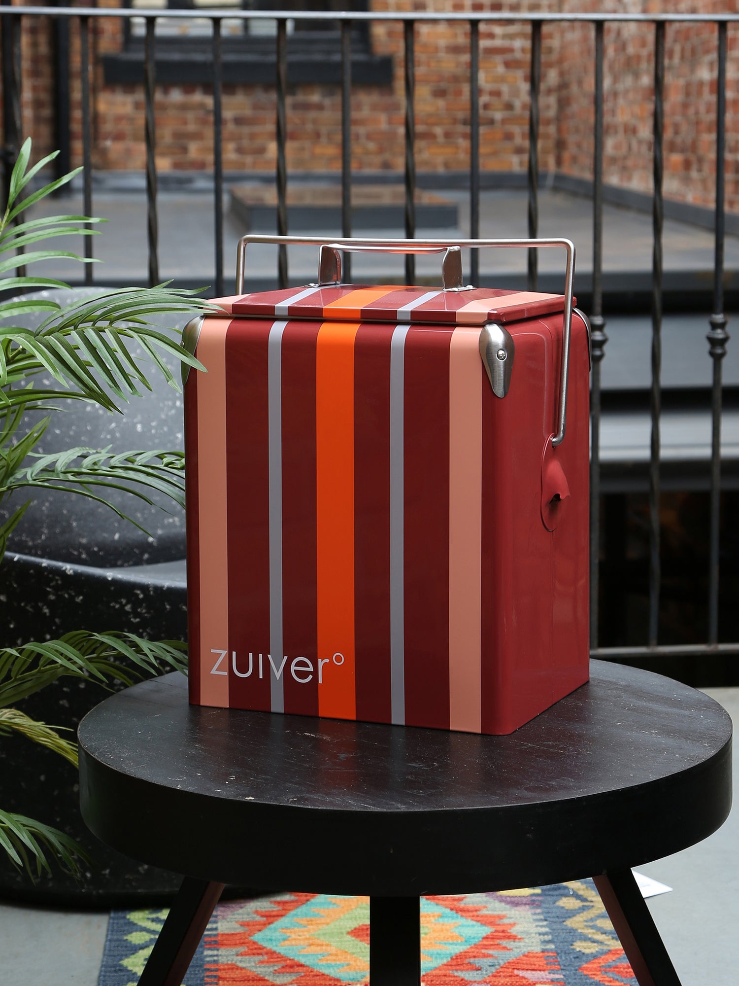 Cooler Be Wine Cool Box - Burgundy Stripe