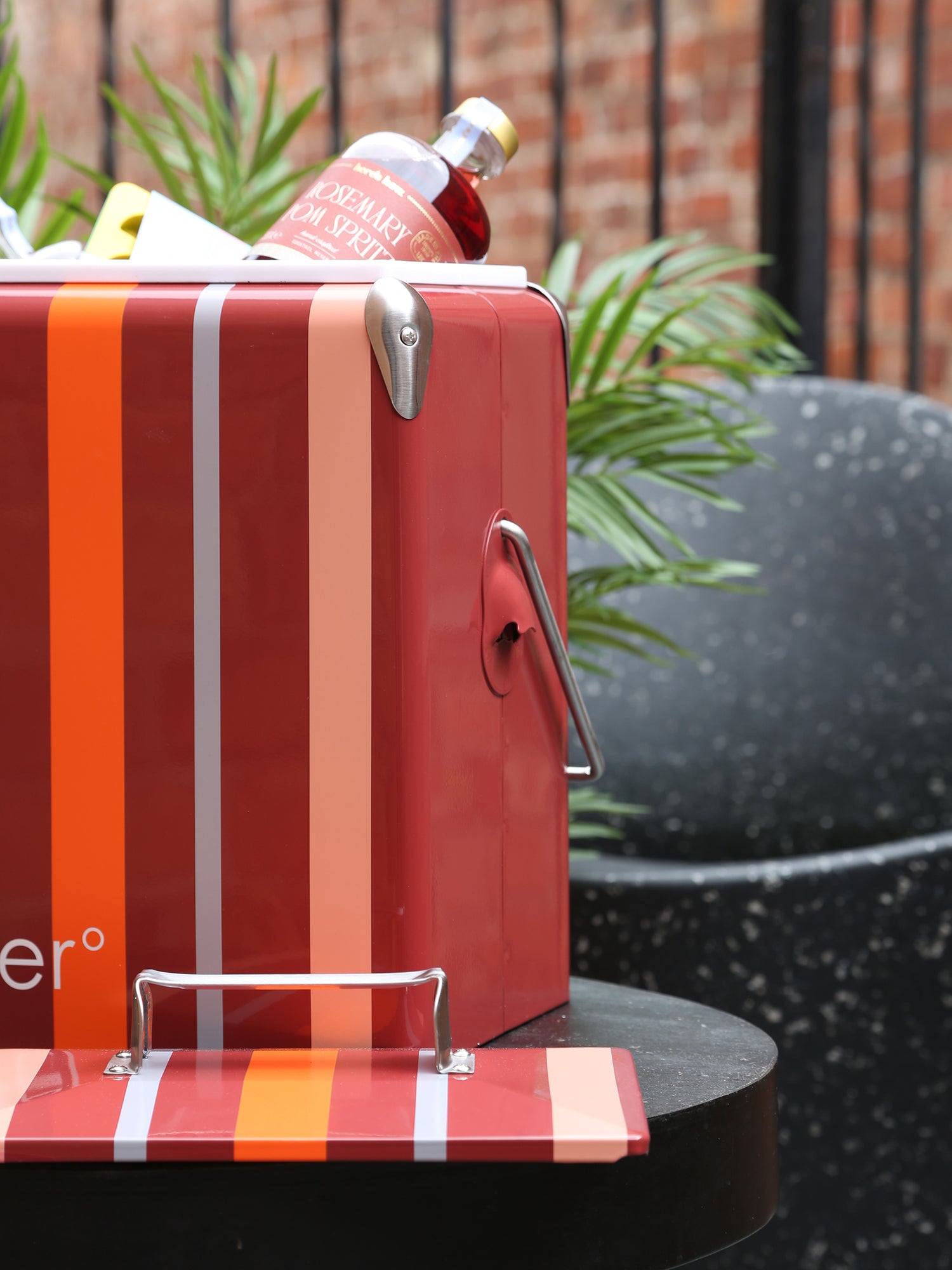 Cooler Be Wine Cool Box - Burgundy Stripe