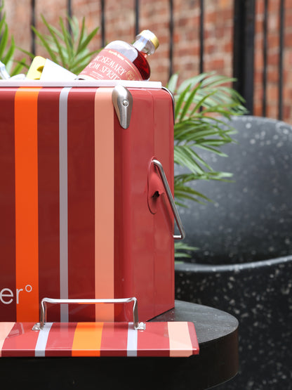 Cooler Be Wine Cool Box - Burgundy Stripe