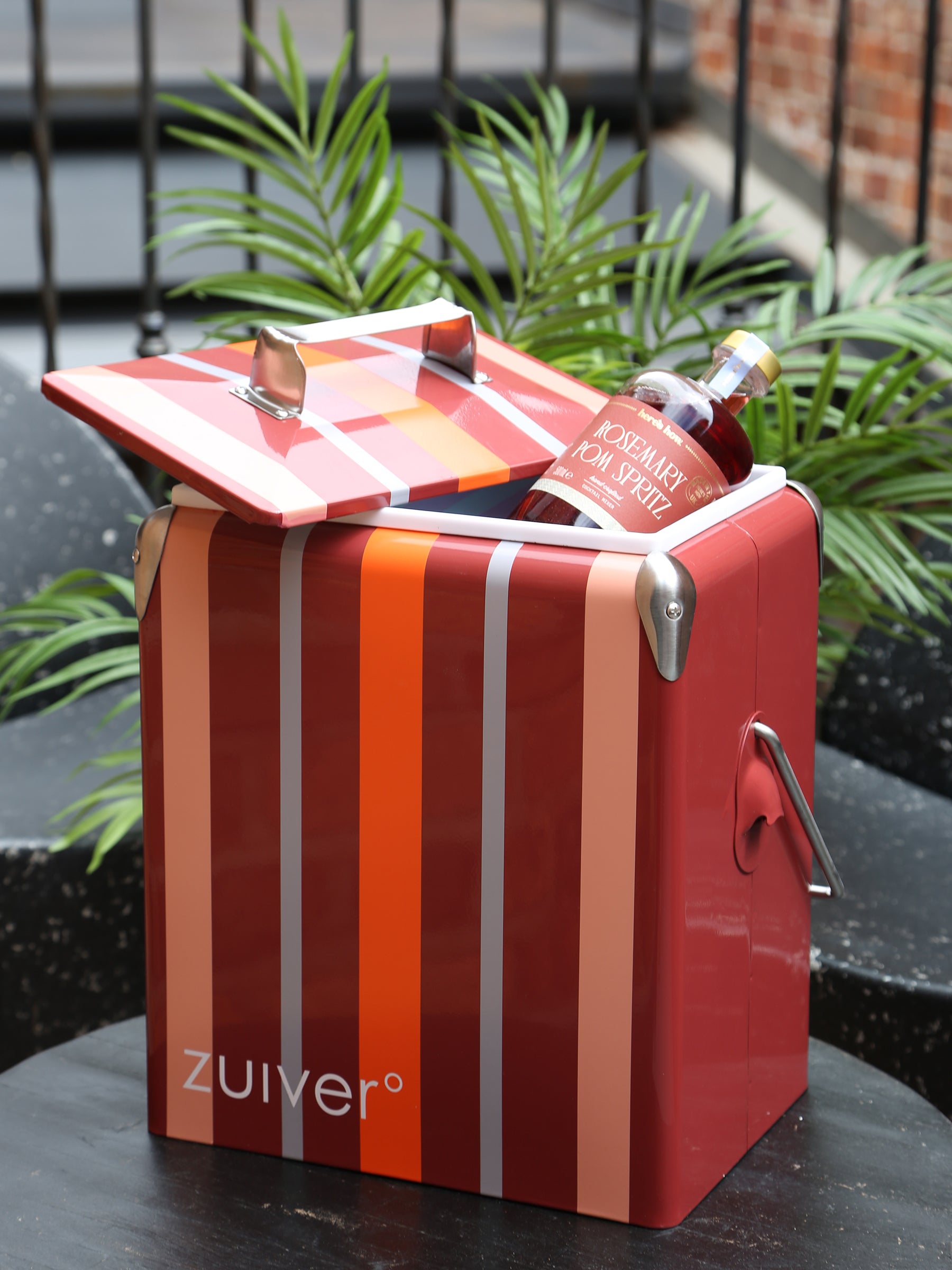 Cooler Be Wine Cool Box - Burgundy Stripe