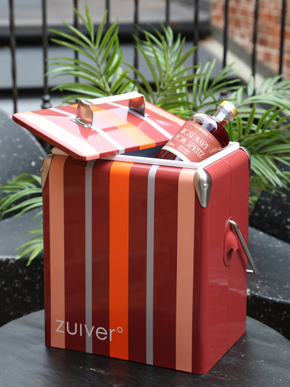 Cooler Be Wine Cool Box - Burgundy Stripe