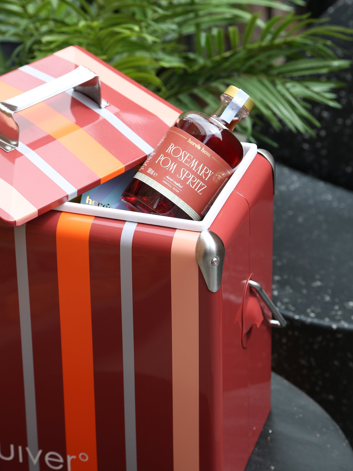 Cooler Be Wine Cool Box - Burgundy Stripe