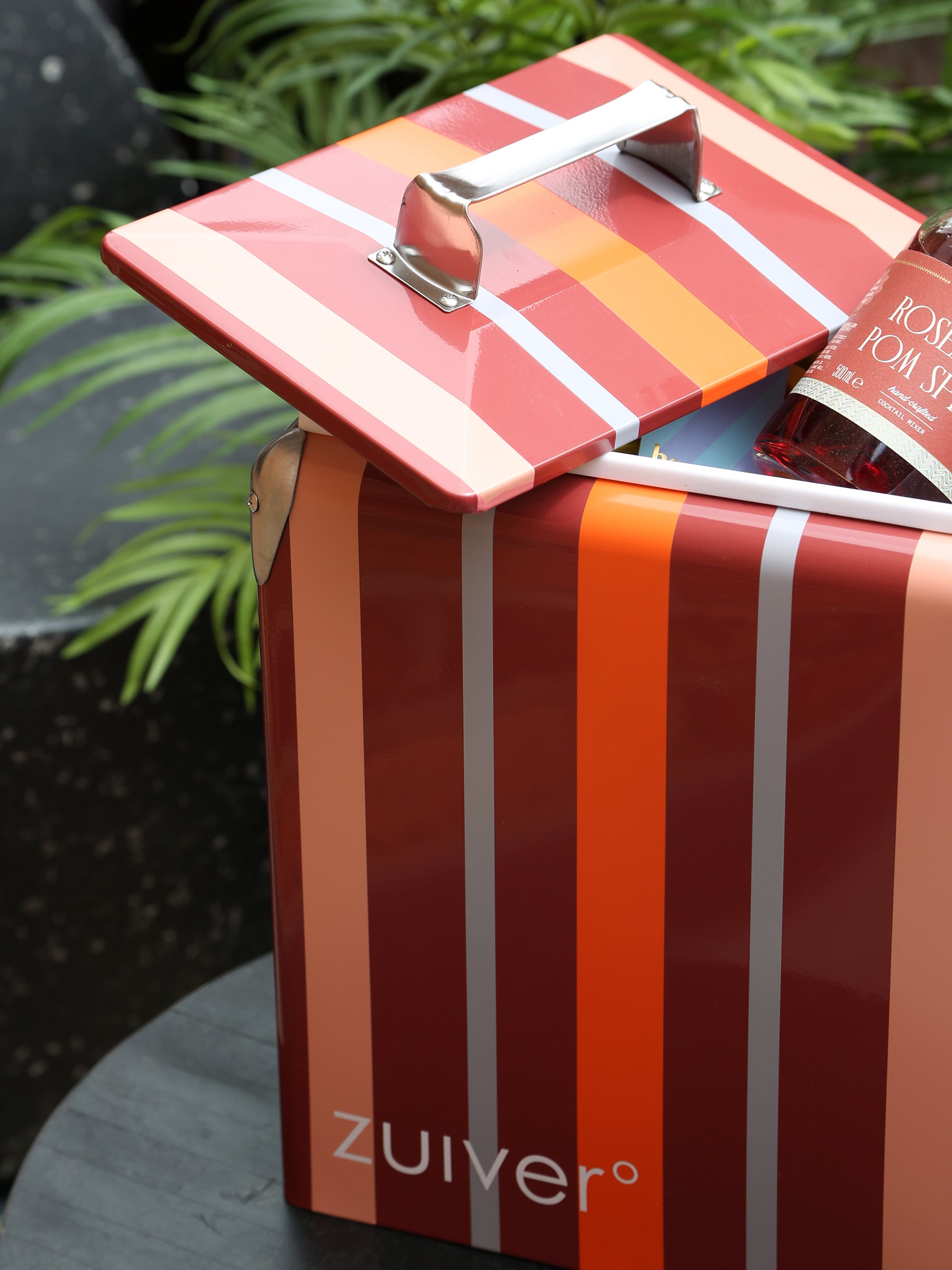Cooler Be Wine Cool Box - Burgundy Stripe