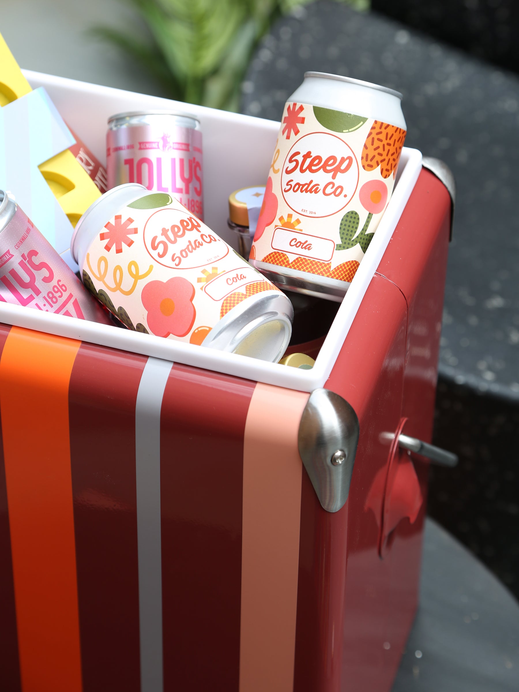 Cooler Be Wine Cool Box - Burgundy Stripe