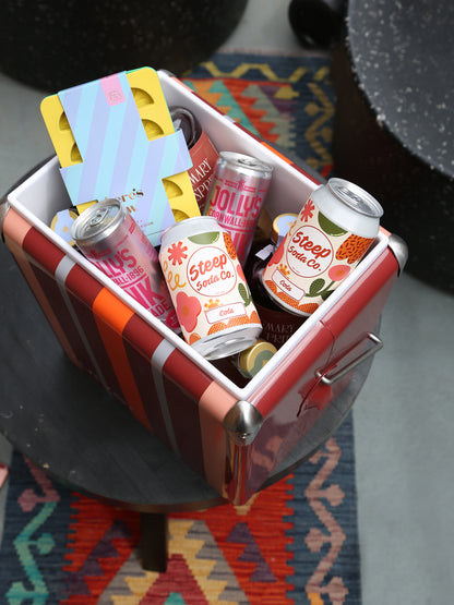 Cooler Be Wine Cool Box - Burgundy Stripe