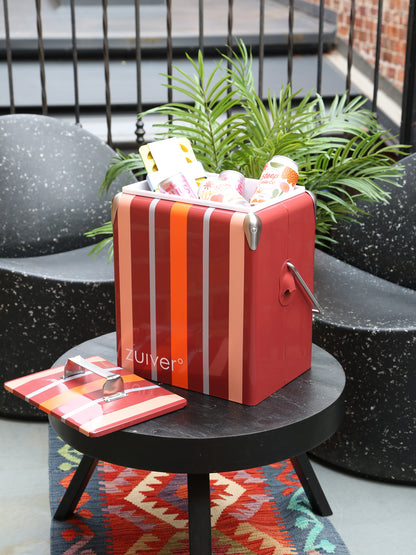 Cooler Be Wine Cool Box - Burgundy Stripe