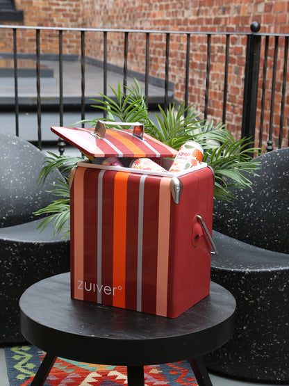 Cooler Be Wine Cool Box - Burgundy Stripe