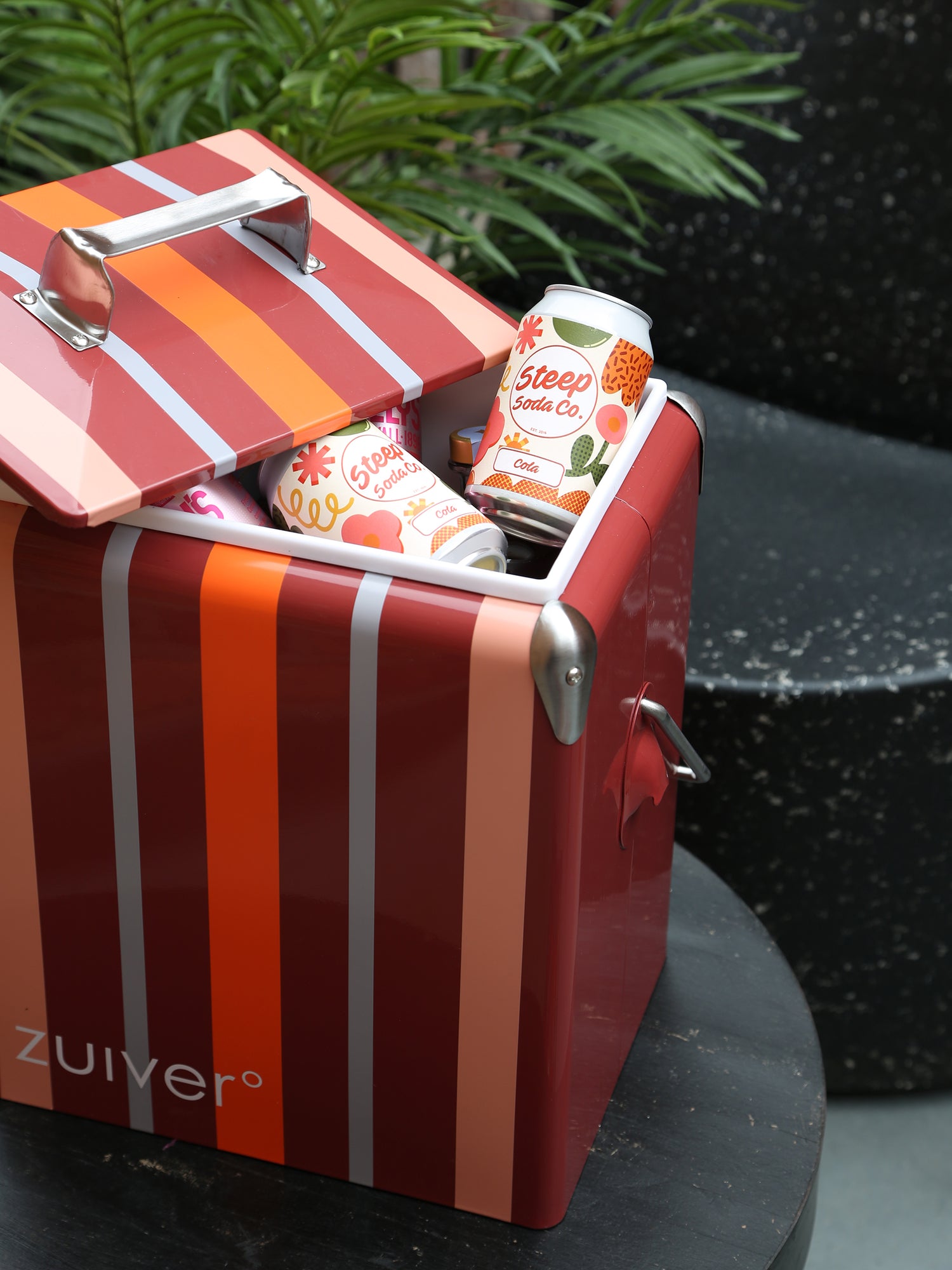 Cooler Be Wine Cool Box - Burgundy Stripe