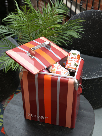 Cooler Be Wine Cool Box - Burgundy Stripe