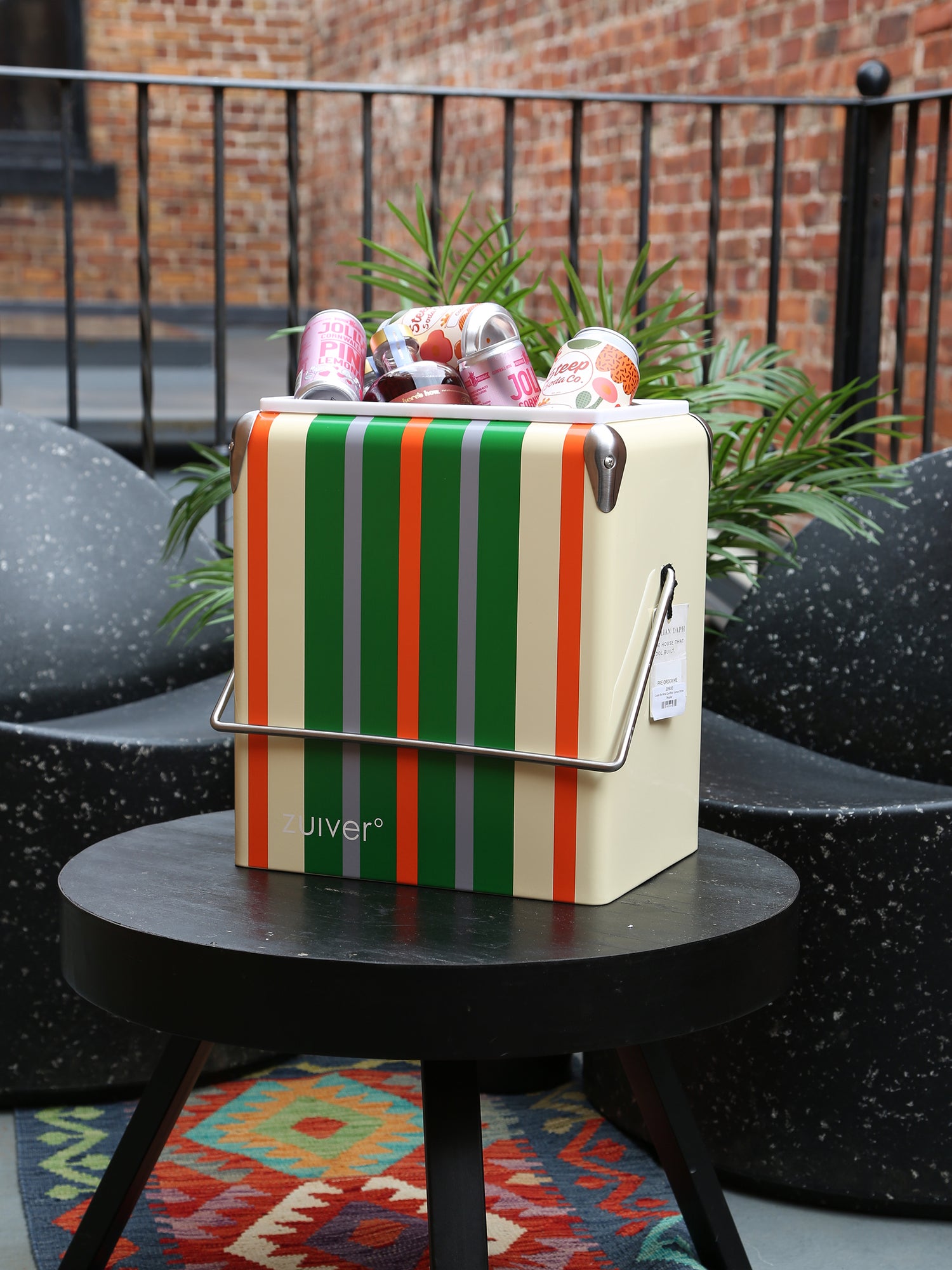 Cooler Be Wine Cool Box - Lemon Stripe