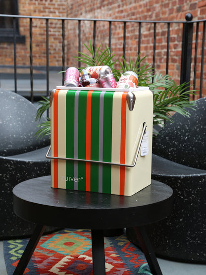 Cooler Be Wine Cool Box - Lemon Stripe