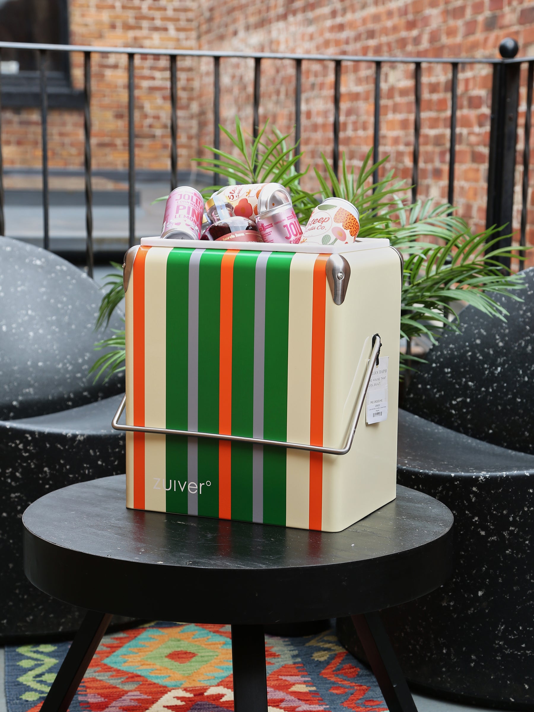 Cooler Be Wine Cool Box - Lemon Stripe