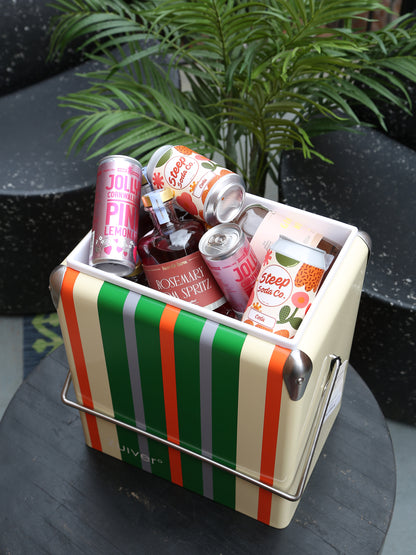 Cooler Be Wine Cool Box - Lemon Stripe