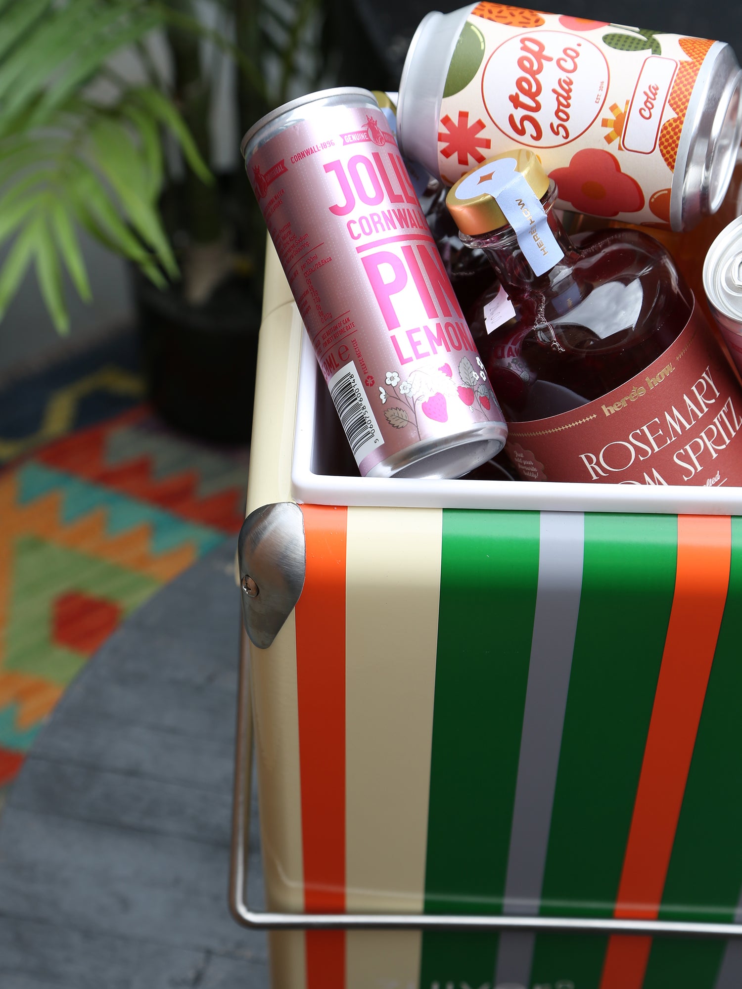 Cooler Be Wine Cool Box - Lemon Stripe
