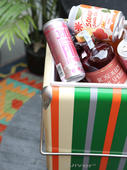 Cooler Be Wine Cool Box - Lemon Stripe