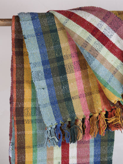 Elmy Throw - Striped - Recycled Cotton - Bold Tones