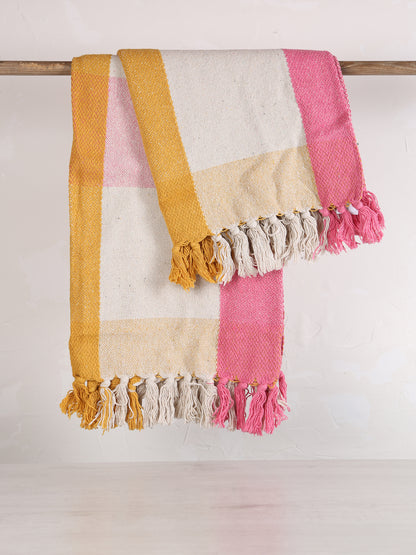 Hadley Throw  - Recycled Cotton - Bright Gingham