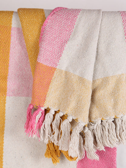 Hadley Throw  - Recycled Cotton - Bright Gingham
