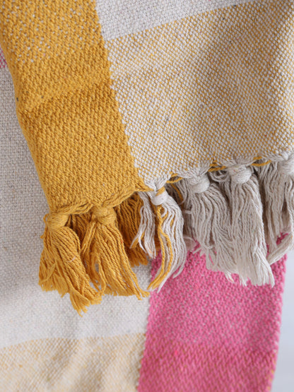 Hadley Throw  - Recycled Cotton - Bright Gingham