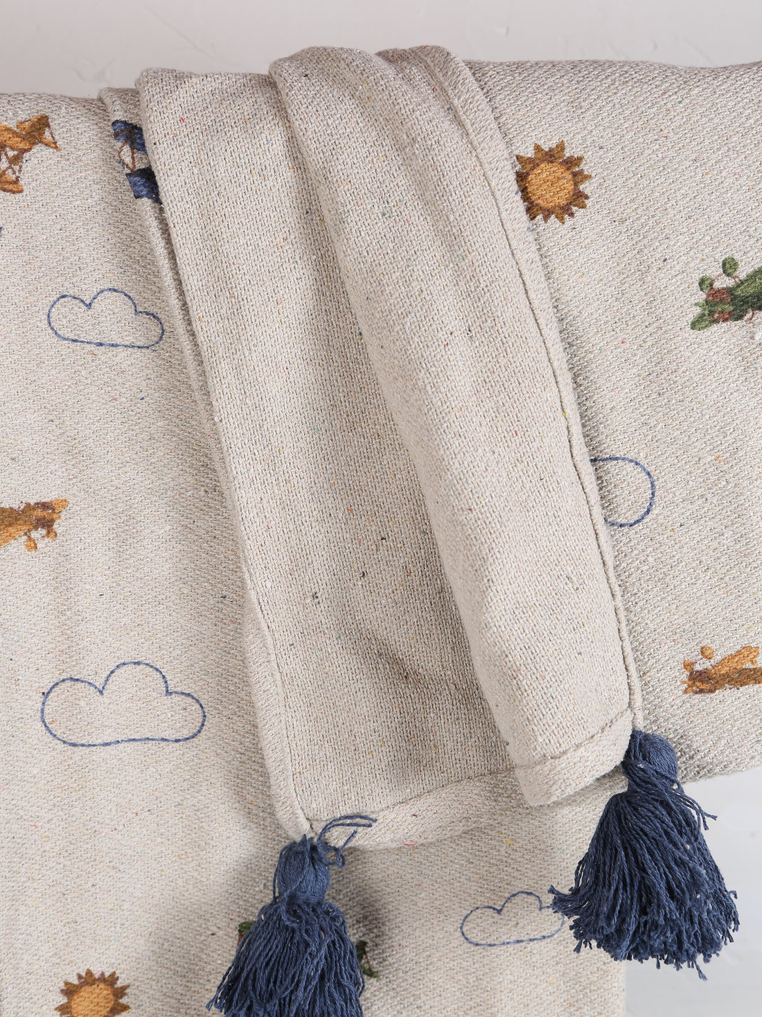 Aviation Throw  - Recycled Cotton - Soft Motifs