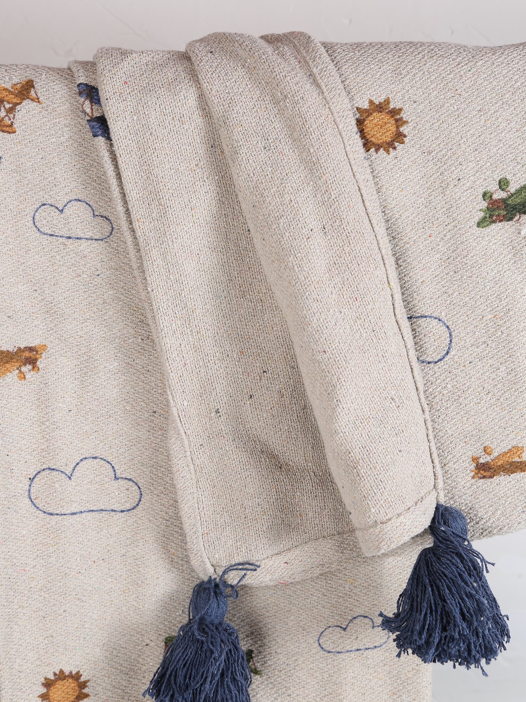 Aviation Throw  - Recycled Cotton - Soft Motifs