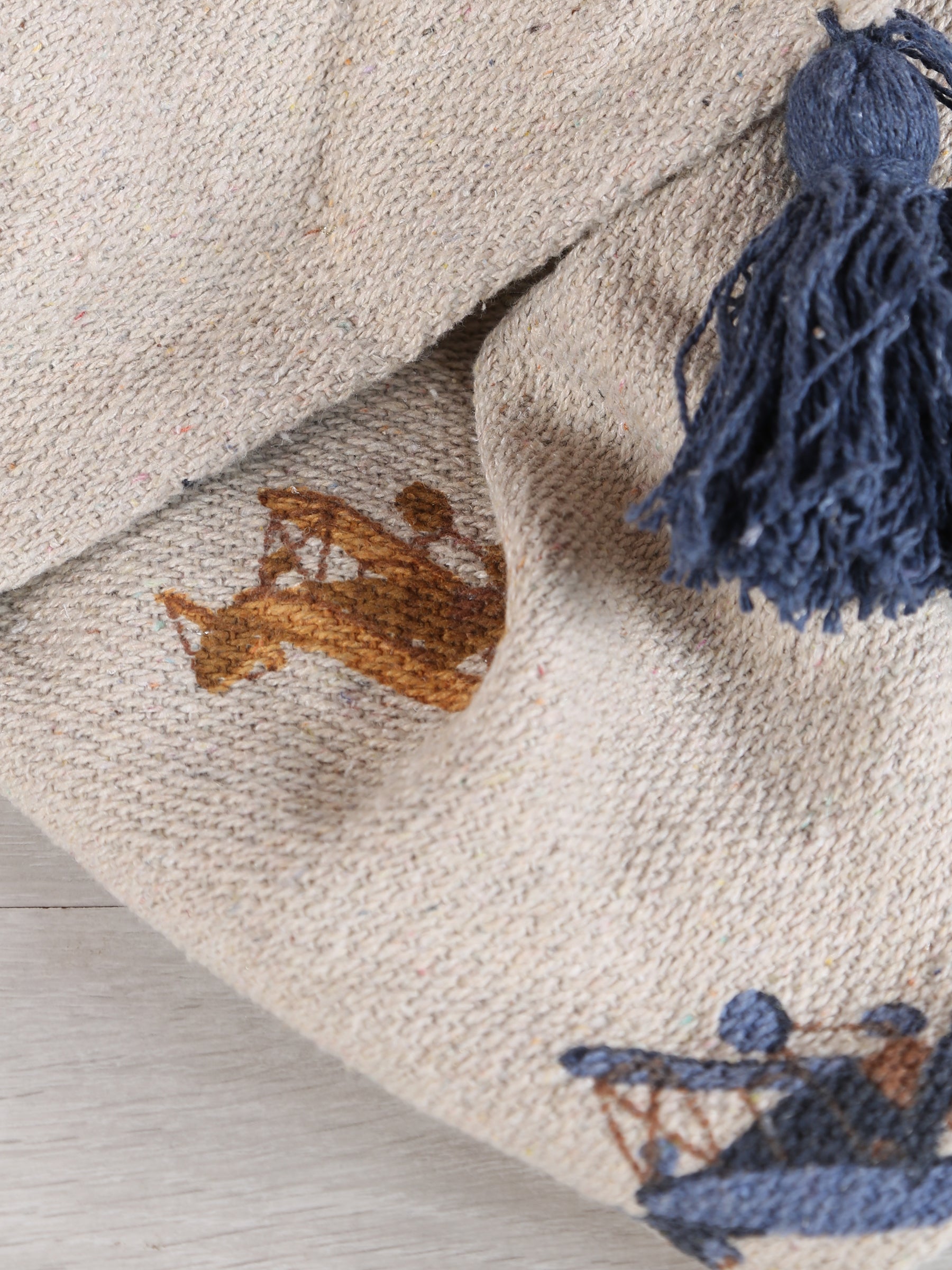 Aviation Throw  - Recycled Cotton - Soft Motifs
