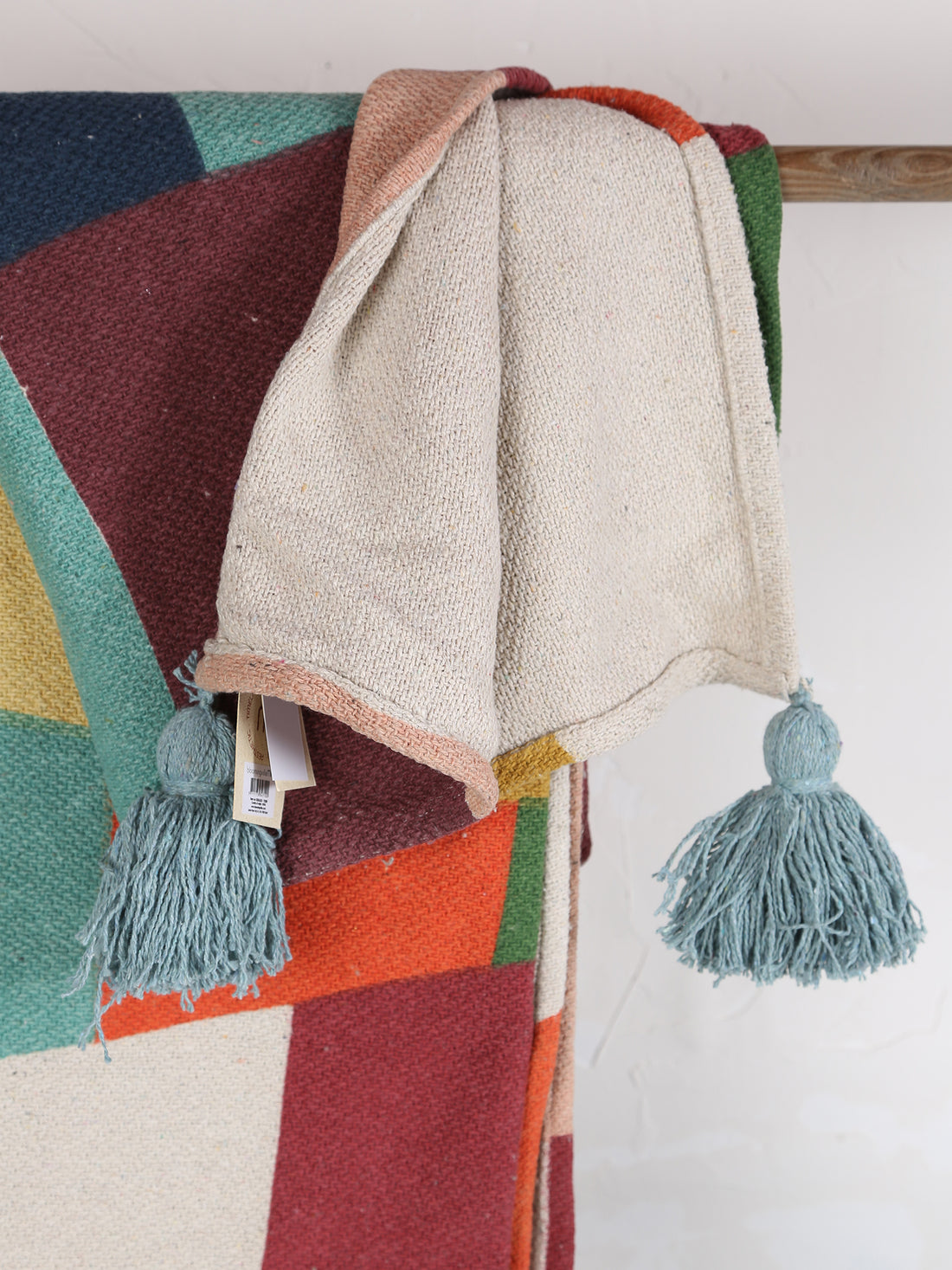 Corine Throw - Geometric Printed - Recycled Cotton - Bold Tones