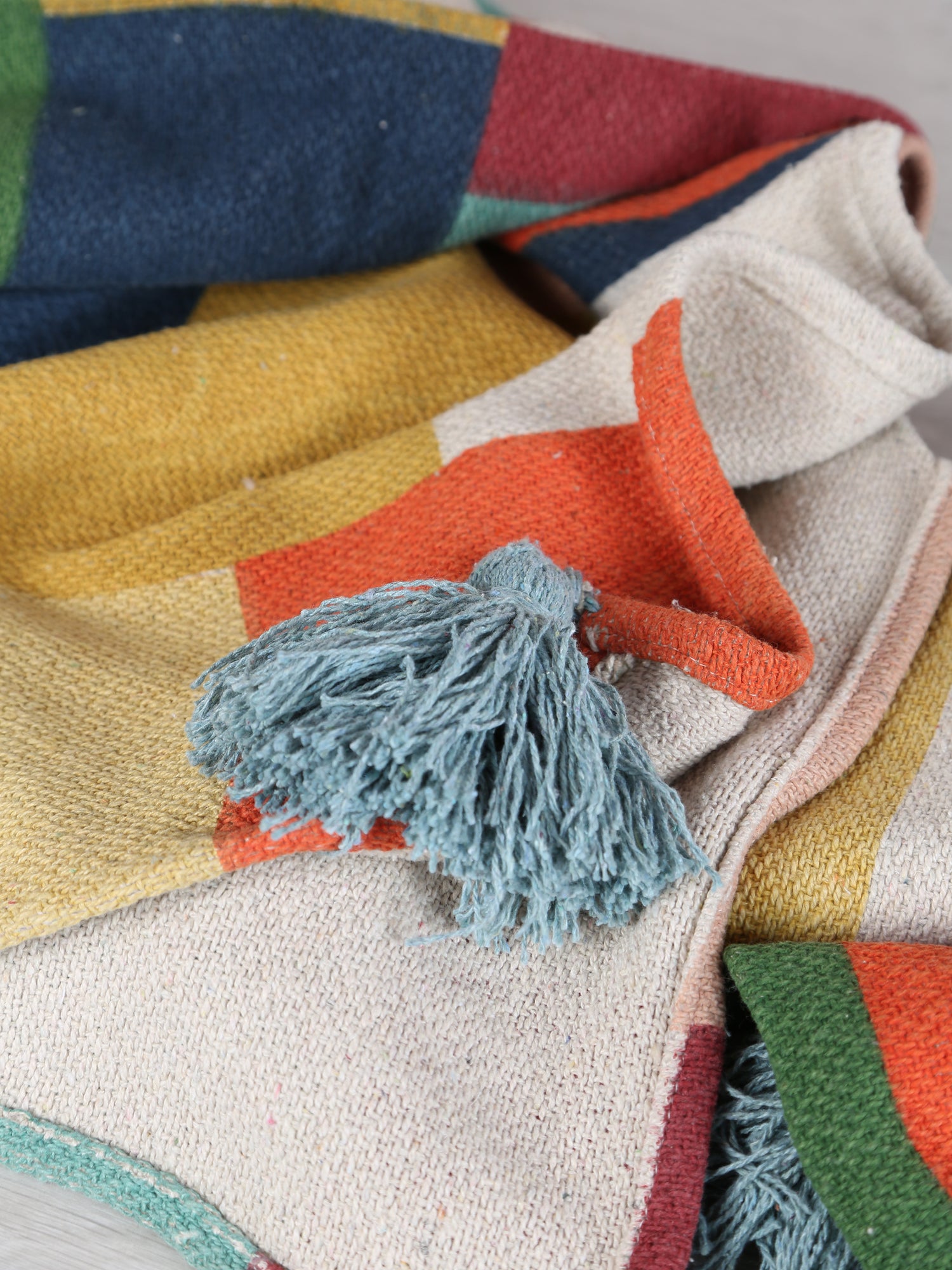 Corine Throw - Geometric Printed - Recycled Cotton - Bold Tones