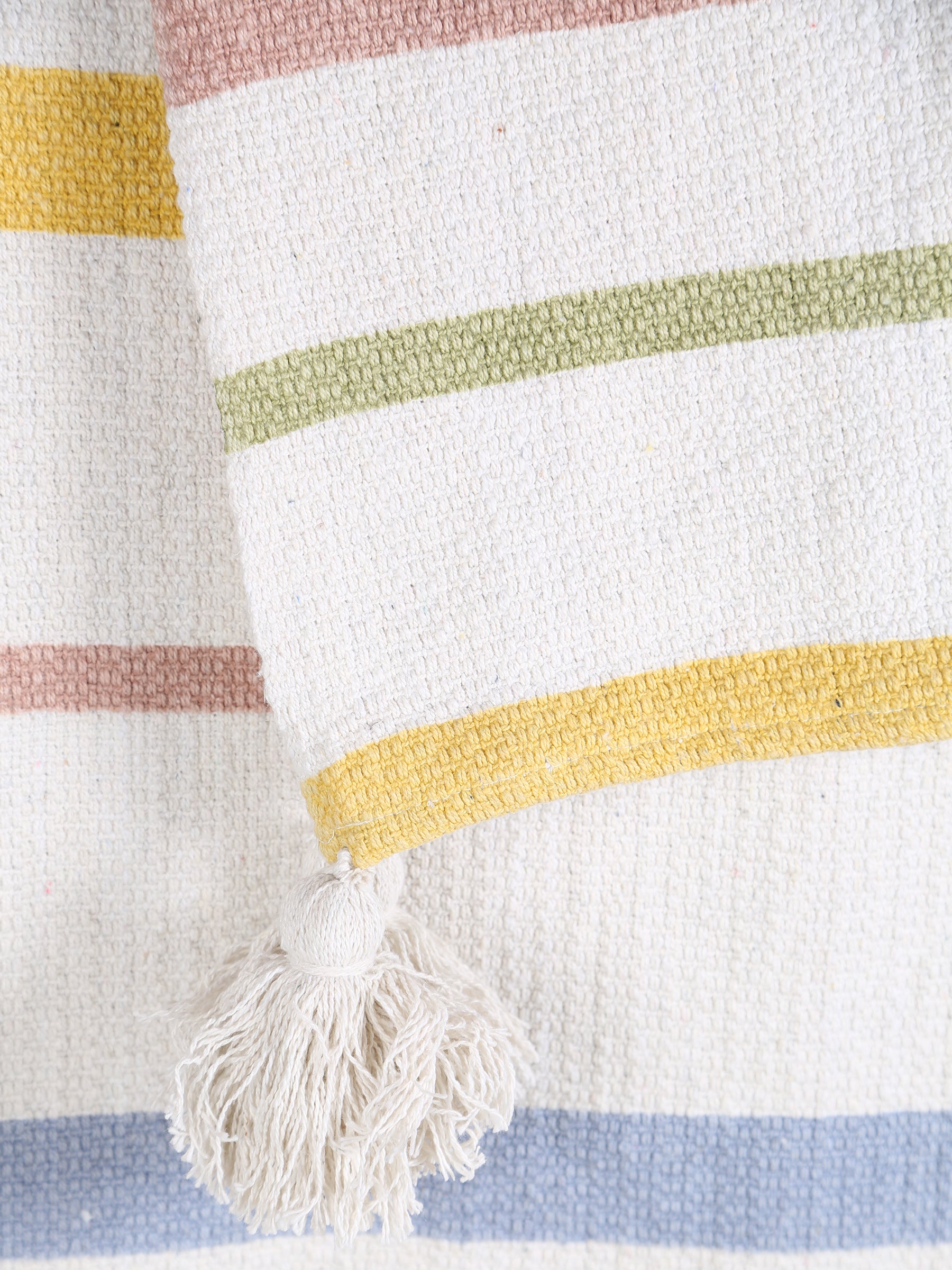 Pontino Throw  - Recycled Cotton - Pastel Stripes
