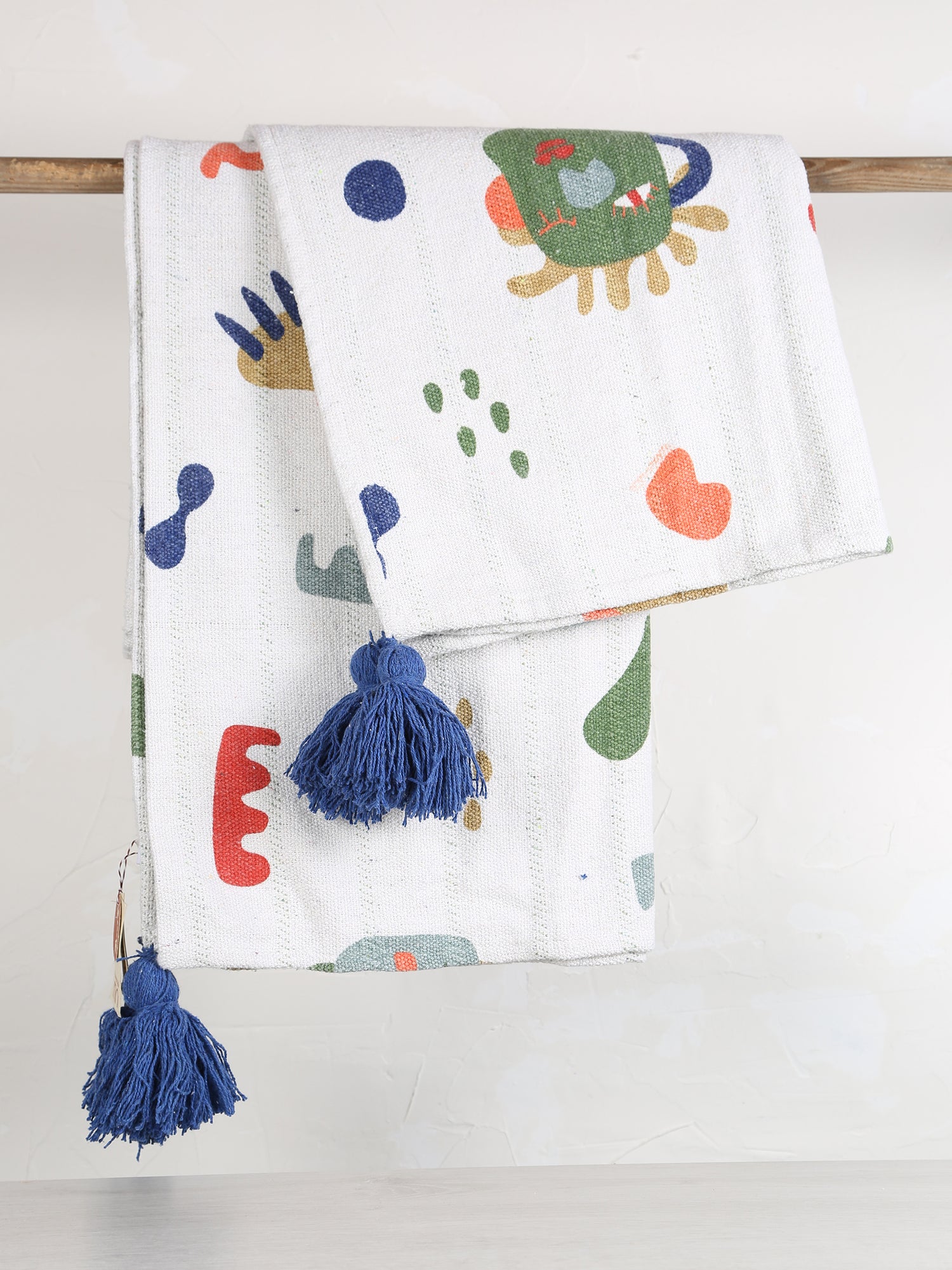 Sylvie Throw  - Recycled Cotton - Soft Motifs