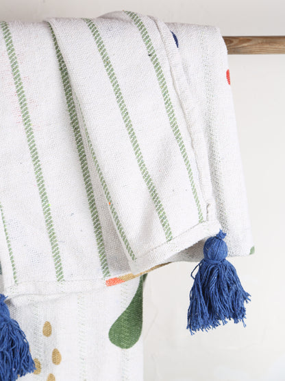 Sylvie Throw  - Recycled Cotton - Soft Motifs