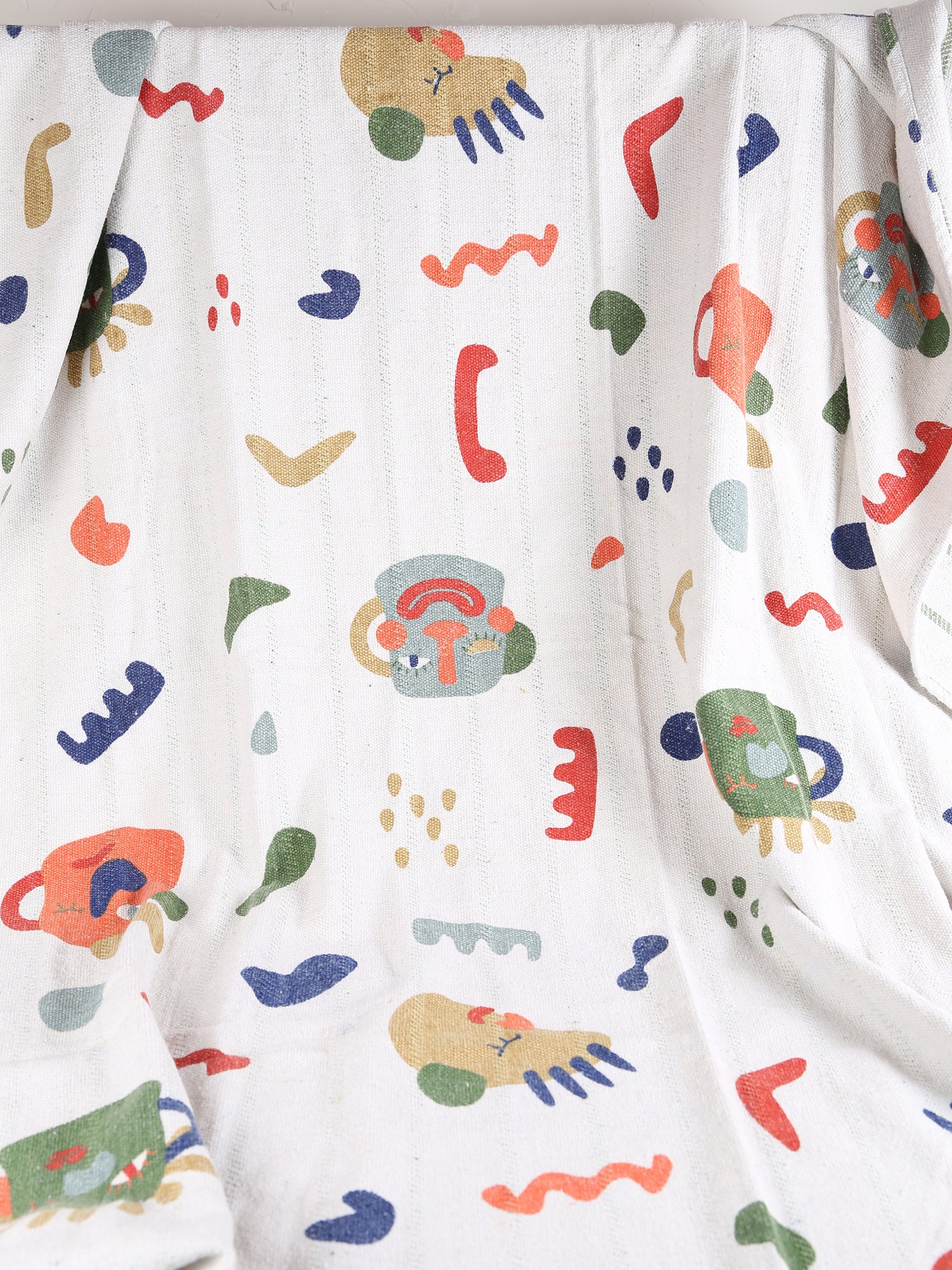 Sylvie Throw  - Recycled Cotton - Soft Motifs