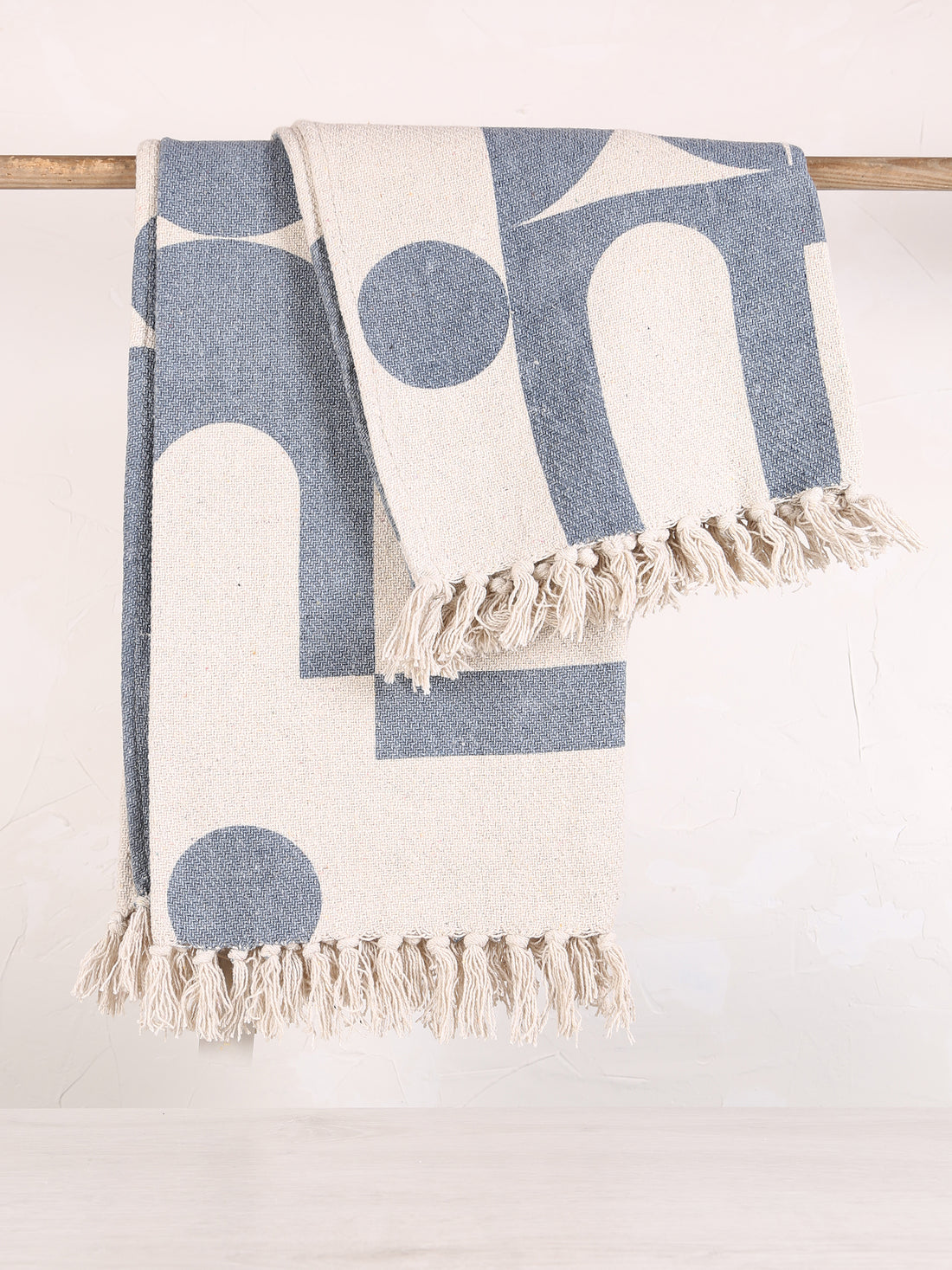 Agno Throw  - Recycled Cotton - Organic Blue
